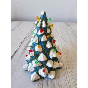 Vintage plaster light tree unique village Xmas decor